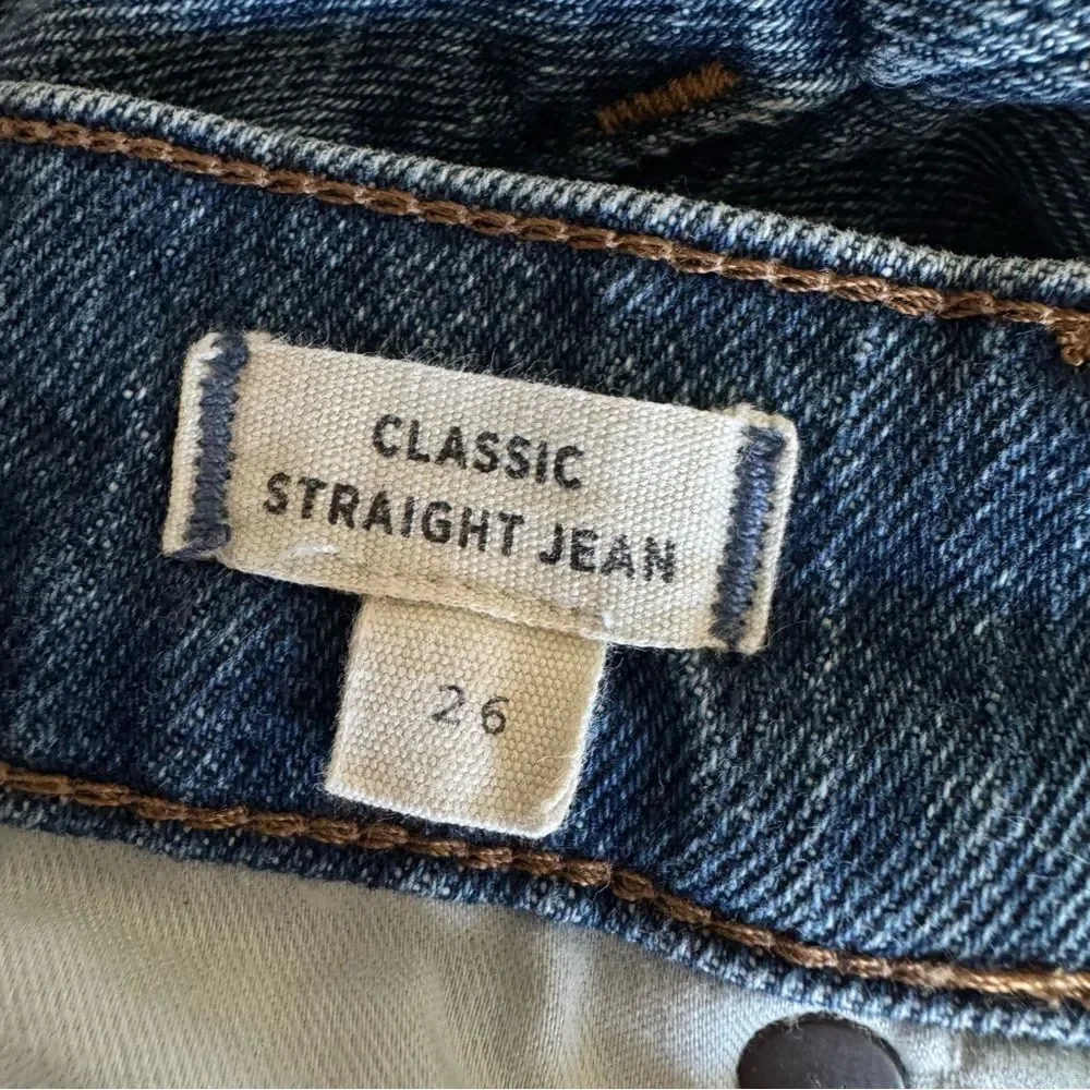 Madewell Classic Straight Jeans in Coldbrook Wash size 26